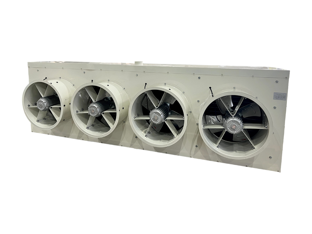 Luchtkoeler waterontdooikanaal (vier ventilatoren)
