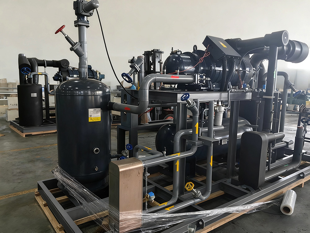 Enkelvoudige bipolaire schroefcompressorunit